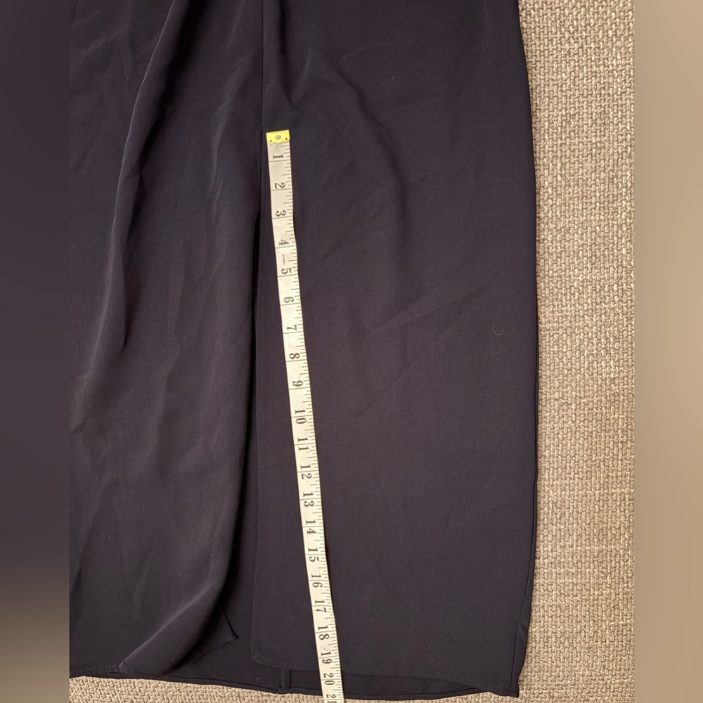 Zara Navy Zippered Shirt Midi Dress Size Small - Picture 13 of 15